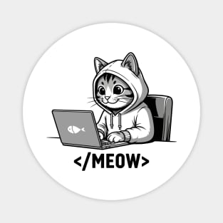 Coding Cat </Meow> Magnet